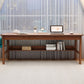 Solid Wood Rectangle Office Desk Modern 29.53" Tall Writing Desk with 3 Drawers