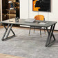 Scrivania da scrittura in pietra Sled Base Grey Writing Desk, alto 29,53 pollici