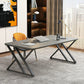 Scrivania da scrittura in pietra Sled Base Grey Writing Desk, alto 29,53 pollici