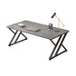 Scrivania da scrittura in pietra Sled Base Grey Writing Desk, alto 29,53 pollici
