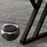 Scrivania da scrittura in pietra Sled Base Grey Writing Desk, alto 29,53 pollici