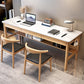 3 Drawers Writing Desk Rectangular Shaped Office Desk in Grey/Natural/Brown