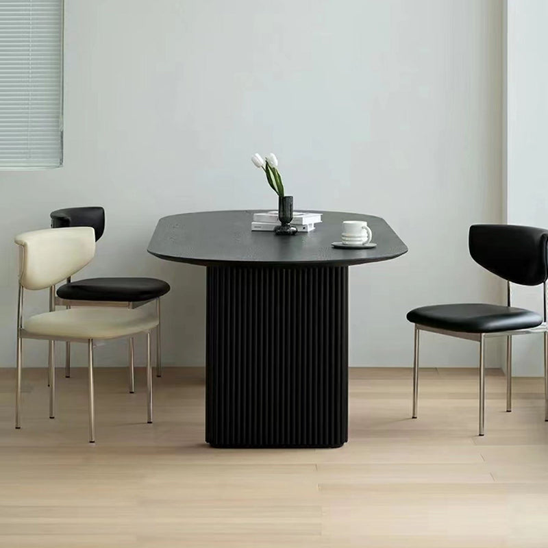 Oval Shaped Office Conference Tables Wood Writing Desks in Black Clearhalo 'furn' 'furn_office_desk' 'Furniture' 'Office Desks' 'Office Furniture' 'office_desk' 6873999