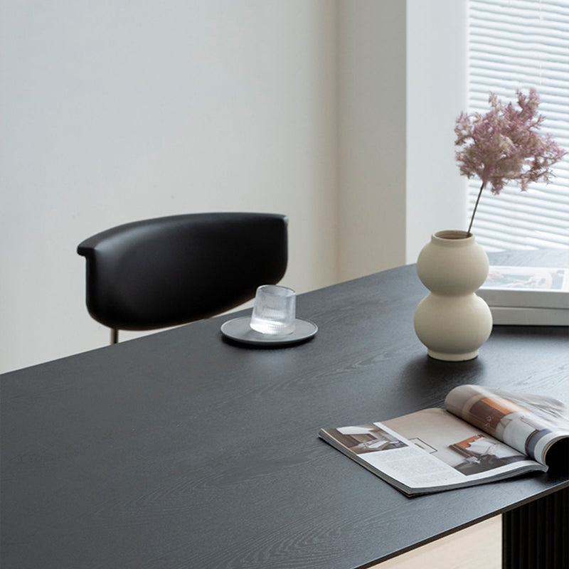 Oval Shaped Office Conference Tables Wood Writing Desks in Black Clearhalo 'furn' 'furn_office_desk' 'Furniture' 'Office Desks' 'Office Furniture' 'office_desk' 6874001