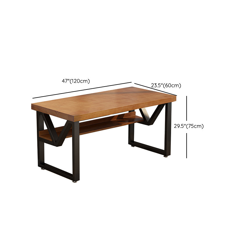Rectangular Office Desk Modern 29.53-inch Tall Solid Wood Writing Desk Clearhalo 'furn' 'furn_office_desk' 'Furniture' 'Office Desks' 'Office Furniture' 'office_desk' 6874152