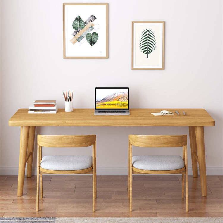 Moderna scrivania per ufficio rettangolo in legno massiccio 29.53 "scrivania naturale alta