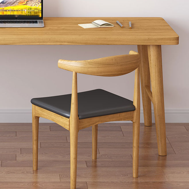 Moderna scrivania per ufficio rettangolo in legno massiccio 29.53 "scrivania naturale alta