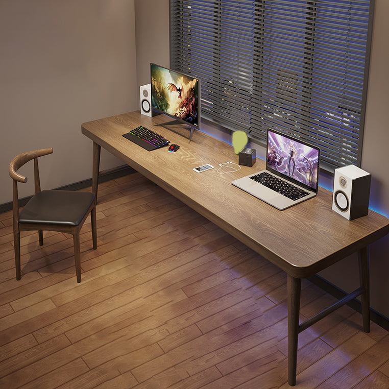 Modern Office Desk Solid Wood Rectangle Writing Desk met H-Base, 29,53 "Tall