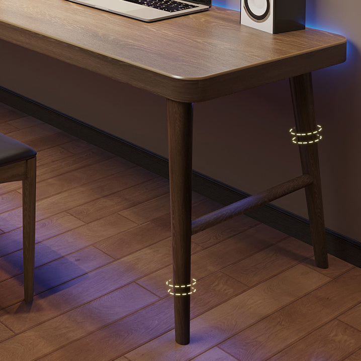 Modern Office Desk Solid Wood Rectangle Writing Desk met H-Base, 29,53 "Tall