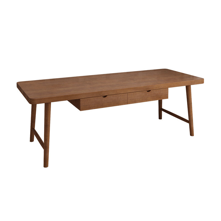 Modern Office Desk Solid Wood Rectangle Writing Desk met H-Base, 29,53 "Tall