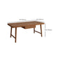 Modern Office Desk Solid Wood Rectangle Writing Desk met H-Base, 29,53 "Tall