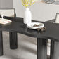 Irregular Shaped Office Conference Table Wood Writing Desk in White/Black