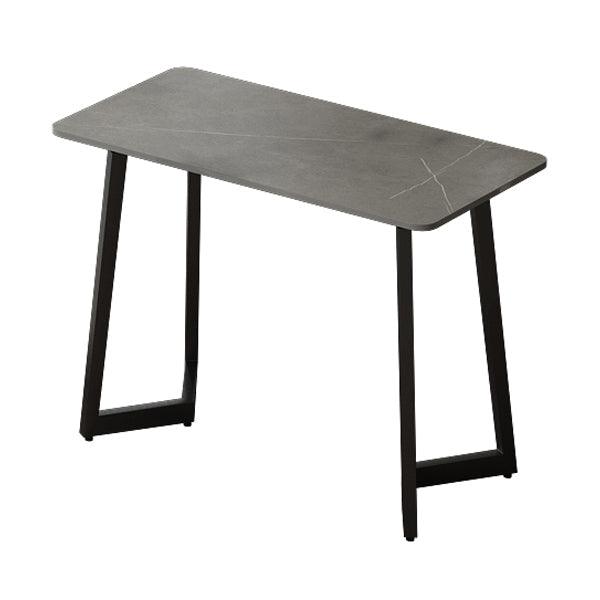 Rectangular Shaped Office Table Stone Writing Desk in Grey/White/Black 39.4"L x 23.6"W x 29.5"H Grey Clearhalo 'furn' 'furn_office_desk' 'Furniture' 'Office Desks' 'Office Furniture' 'office_desk' 6874377