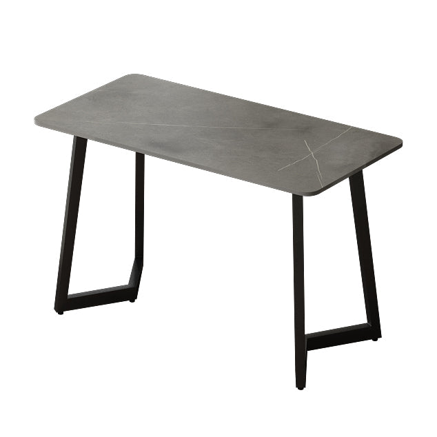 Rectangular Shaped Office Table Stone Writing Desk in Grey/White/Black 47.2"L x 23.6"W x 29.5"H Grey Clearhalo 'furn' 'furn_office_desk' 'Furniture' 'Office Desks' 'Office Furniture' 'office_desk' 6874378