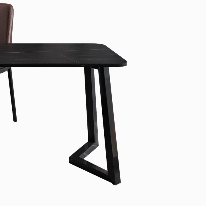 Rectangular Shaped Office Table Stone Writing Desk in Grey/White/Black Clearhalo 'furn' 'furn_office_desk' 'Furniture' 'Office Desks' 'Office Furniture' 'office_desk' 6874390