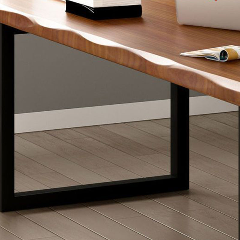 Industrial Writing Desk Solid Wood Sled Base Office Desk , 29.53-inch Tall Clearhalo 'furn' 'furn_office_desk' 'Furniture' 'Office Desks' 'Office Furniture' 'office_desk' 6874479