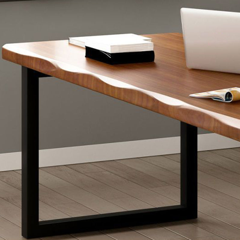 Industrial Writing Desk Solid Wood Sled Base Office Desk , 29.53-inch Tall Clearhalo 'furn' 'furn_office_desk' 'Furniture' 'Office Desks' 'Office Furniture' 'office_desk' 6874482