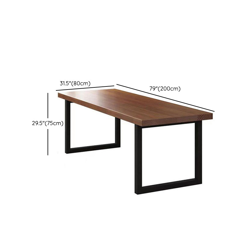 Industrial Writing Desk Solid Wood Sled Base Office Desk , 29.53-inch Tall Clearhalo 'furn' 'furn_office_desk' 'Furniture' 'Office Desks' 'Office Furniture' 'office_desk' 6874488