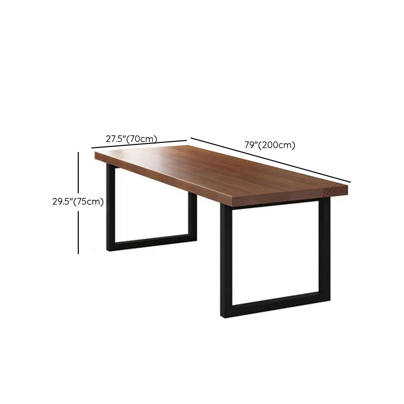 Industrial Writing Desk Solid Wood Sled Base Office Desk , 29.53-inch Tall Clearhalo 'furn' 'furn_office_desk' 'Furniture' 'Office Desks' 'Office Furniture' 'office_desk' 6874504