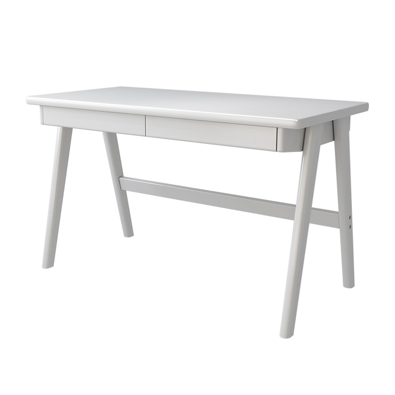 Rectangular Shaped Office Table Stone Writing Desk in Brown/Natural/White White No Shelf Clearhalo 'furn' 'furn_office_desk' 'Furniture' 'Office Desks' 'Office Furniture' 'office_desk' 6874529