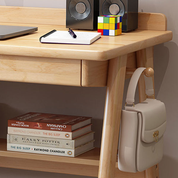 Rectangular Shaped Office Table Stone Writing Desk in Brown/Natural/White Clearhalo 'furn' 'furn_office_desk' 'Furniture' 'Office Desks' 'Office Furniture' 'office_desk' 6874541