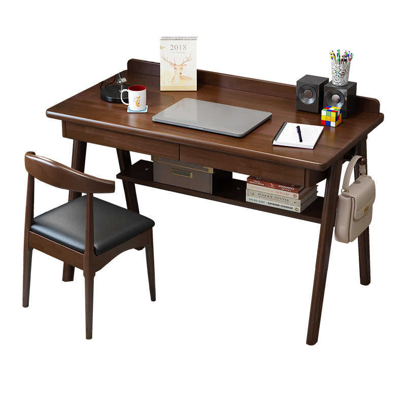 Rectangular Shaped Office Table Stone Writing Desk in Brown/Natural/White Clearhalo 'furn' 'furn_office_desk' 'Furniture' 'Office Desks' 'Office Furniture' 'office_desk' 6874542