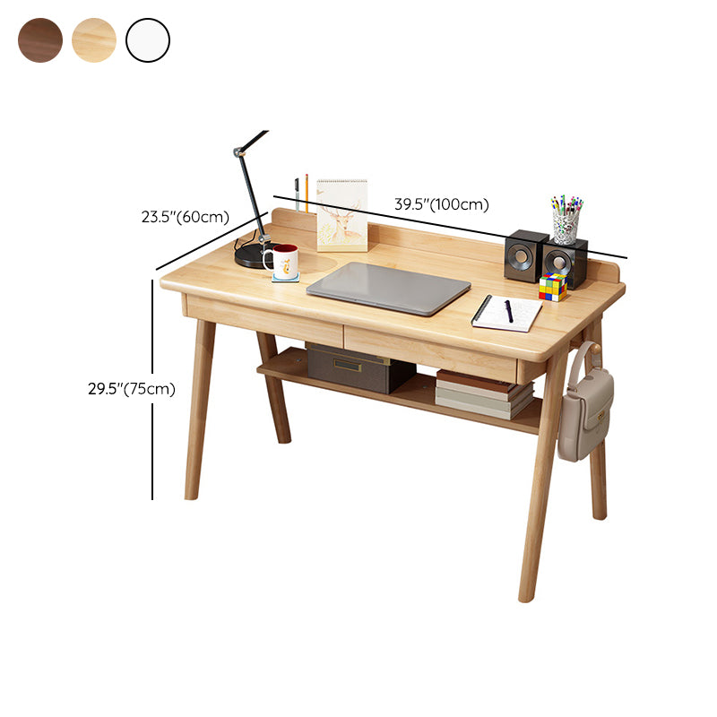 Rectangular Shaped Office Table Stone Writing Desk in Brown/Natural/White Clearhalo 'furn' 'furn_office_desk' 'Furniture' 'Office Desks' 'Office Furniture' 'office_desk' 6874546