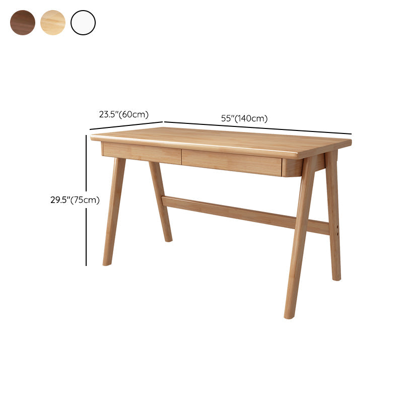 Rectangular Shaped Office Table Stone Writing Desk in Brown/Natural/White Clearhalo 'furn' 'furn_office_desk' 'Furniture' 'Office Desks' 'Office Furniture' 'office_desk' 6874551