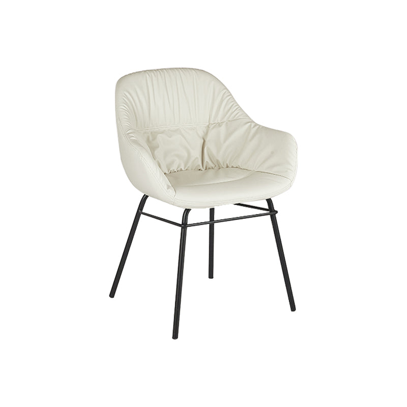 Contemporary No Arm Desk Chair Legs Included Conference Chair for Office White 1 Piece Clearhalo 'furn' 'furn_office_chair' 'Furniture' 'Office Chairs' 'Office Furniture' 'office_chair' 6876040