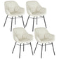 Contemporary No Arm Desk Chair Legs Included Conference Chair for Office White 4 Piece Set Clearhalo 'furn' 'furn_office_chair' 'Furniture' 'Office Chairs' 'Office Furniture' 'office_chair' 6876043