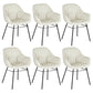 Contemporary No Arm Desk Chair Legs Included Conference Chair for Office White 6 Piece Set Clearhalo 'furn' 'furn_office_chair' 'Furniture' 'Office Chairs' 'Office Furniture' 'office_chair' 6876045