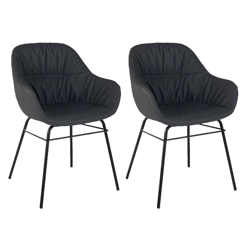 Contemporary No Arm Desk Chair Legs Included Conference Chair for Office Blue 2 Piece Set Clearhalo 'furn' 'furn_office_chair' 'Furniture' 'Office Chairs' 'Office Furniture' 'office_chair' 6876058