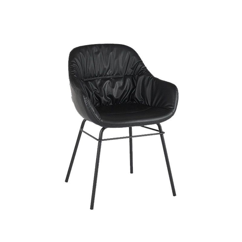 Contemporary No Arm Desk Chair Legs Included Conference Chair for Office Black 1 Piece Clearhalo 'furn' 'furn_office_chair' 'Furniture' 'Office Chairs' 'Office Furniture' 'office_chair' 6876062