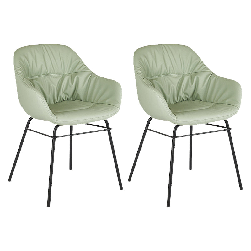 Contemporary No Arm Desk Chair Legs Included Conference Chair for Office Green 2 Piece Set Clearhalo 'furn' 'furn_office_chair' 'Furniture' 'Office Chairs' 'Office Furniture' 'office_chair' 6876068