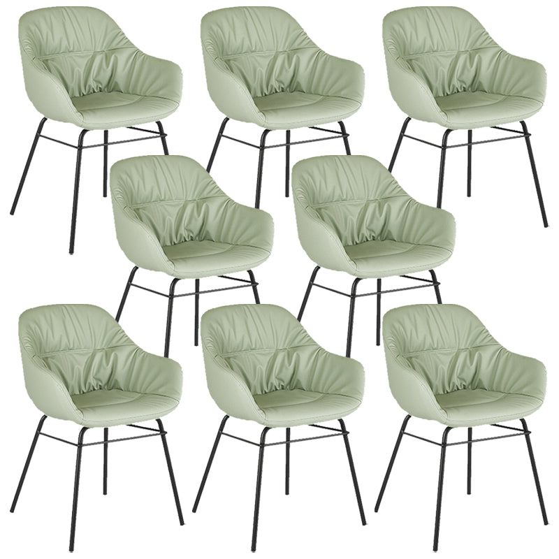 Contemporary No Arm Desk Chair Legs Included Conference Chair for Office Green 8 Piece Set Clearhalo 'furn' 'furn_office_chair' 'Furniture' 'Office Chairs' 'Office Furniture' 'office_chair' 6876071