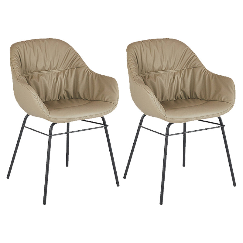 Contemporary No Arm Desk Chair Legs Included Conference Chair for Office Grey 2 Piece Set Clearhalo 'furn' 'furn_office_chair' 'Furniture' 'Office Chairs' 'Office Furniture' 'office_chair' 6876073