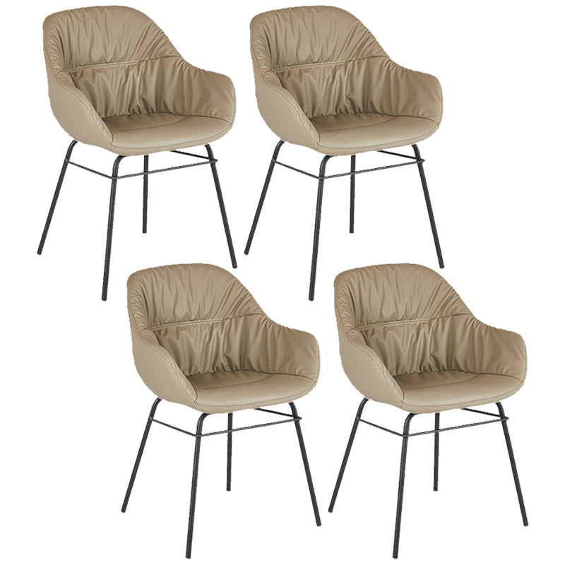 Contemporary No Arm Desk Chair Legs Included Conference Chair for Office Grey 4 Piece Set Clearhalo 'furn' 'furn_office_chair' 'Furniture' 'Office Chairs' 'Office Furniture' 'office_chair' 6876074