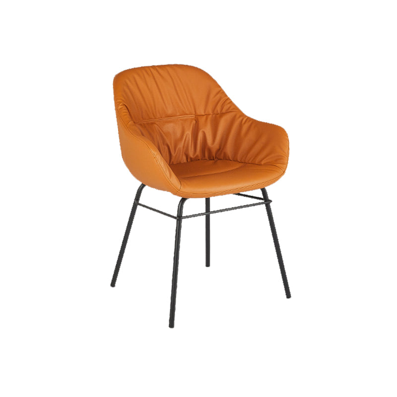 Contemporary No Arm Desk Chair Legs Included Conference Chair for Office Orange 1 Piece Clearhalo 'furn' 'furn_office_chair' 'Furniture' 'Office Chairs' 'Office Furniture' 'office_chair' 6876077