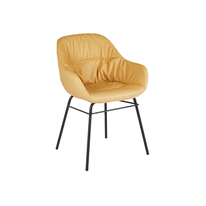 Contemporary No Arm Desk Chair Legs Included Conference Chair for Office Yellow 1 Piece Clearhalo 'furn' 'furn_office_chair' 'Furniture' 'Office Chairs' 'Office Furniture' 'office_chair' 6876082