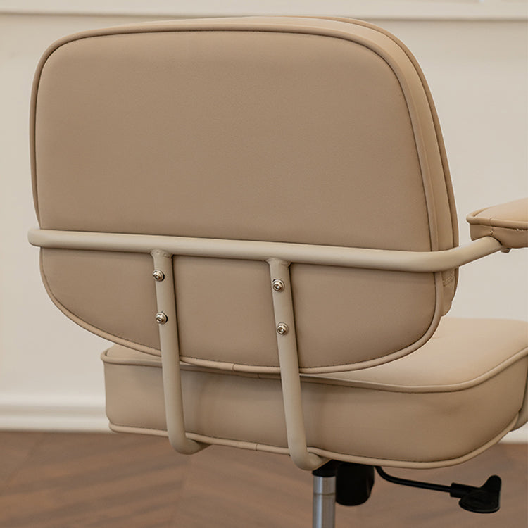 Padded Arms Desk Chair Modern No Distressing Leather Ergonomic Chair with Wheels Clearhalo 'furn' 'furn_office_chair' 'Furniture' 'Office Chairs' 'Office Furniture' 'office_chair' 6876275