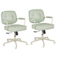Padded Arms Desk Chair Modern No Distressing Leather Ergonomic Chair with Wheels Green 2 Piece Set Gray Clearhalo 'furn' 'furn_office_chair' 'Furniture' 'Office Chairs' 'Office Furniture' 'office_chair' 6876287