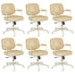 Padded Arms Desk Chair Modern No Distressing Leather Ergonomic Chair with Wheels Yellow 6 Piece Set Gray Clearhalo 'furn' 'furn_office_chair' 'Furniture' 'Office Chairs' 'Office Furniture' 'office_chair' 6876294