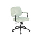 Padded Arms Desk Chair Modern No Distressing Leather Ergonomic Chair with Wheels Green 1 Piece Black Clearhalo 'furn' 'furn_office_chair' 'Furniture' 'Office Chairs' 'Office Furniture' 'office_chair' 6876304