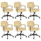 Padded Arms Desk Chair Modern No Distressing Leather Ergonomic Chair with Wheels Yellow 6 Piece Set Black Clearhalo 'furn' 'furn_office_chair' 'Furniture' 'Office Chairs' 'Office Furniture' 'office_chair' 6876308