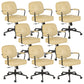 Padded Arms Desk Chair Modern No Distressing Leather Ergonomic Chair with Wheels Yellow 8 Piece Set Black Clearhalo 'furn' 'furn_office_chair' 'Furniture' 'Office Chairs' 'Office Furniture' 'office_chair' 6876309