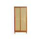 Modern Solid Wood Wardrobe Cabinet 2 Sliding Doors Sliding with Drawer Cherry Wood Rattan Clearhalo 'Armoires & Wardrobes' 'armoires_wardrobes' 'Bedroom Furniture' 'furn' 'furn_armoires_wardrobes' 'Furniture' 6877459