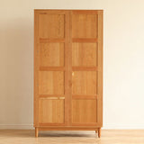 Modern Solid Wood Wardrobe Cabinet 2 Sliding Doors Sliding with Drawer Clearhalo 'Armoires & Wardrobes' 'armoires_wardrobes' 'Bedroom Furniture' 'furn' 'furn_armoires_wardrobes' 'Furniture' 6877470