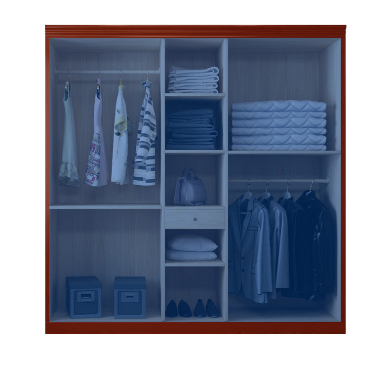 Vaste houten traditionele kast met 1 lade matte afwerking opbergkast