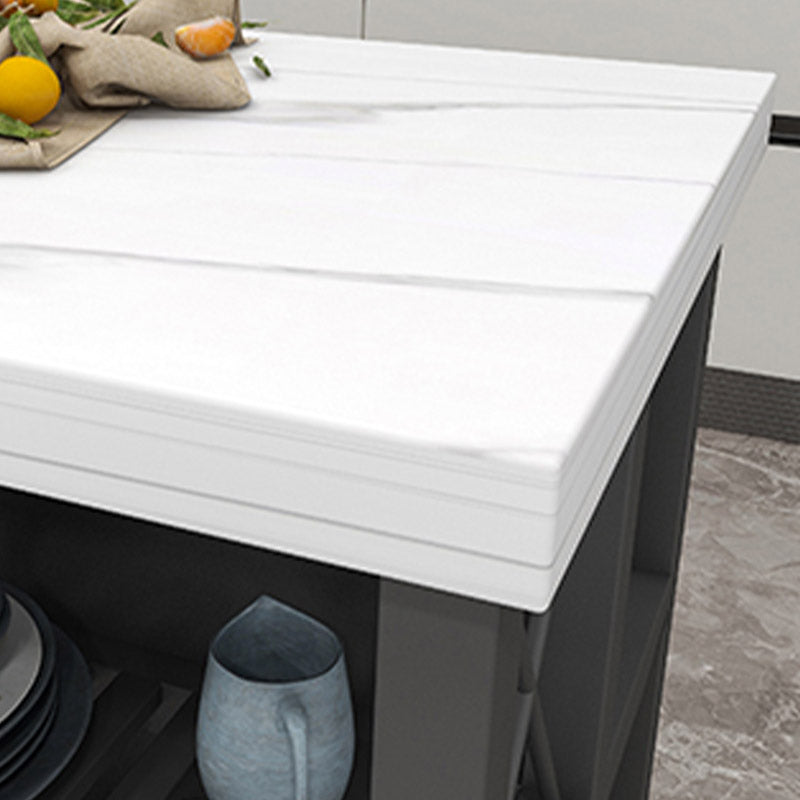 Tavolo da pranzo a base di pranzo moderna moderna per cucina moderna tavola di preparazione di stoccaggio aperto