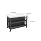 Rolling Modern Kitchen Island Table Dining Room Open Storage Prep Table